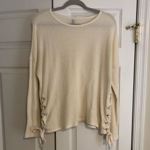 Z Supply Cream Long Sleeve Shirt